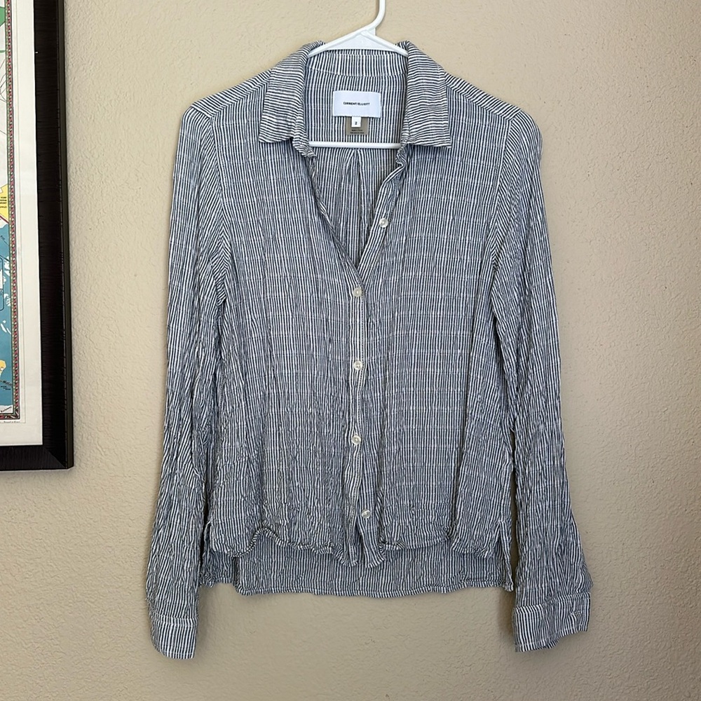 Current/Elliott Striped Button Down Top - image 1
